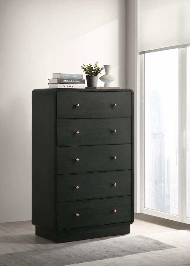 Cavelle 5-drawer Chest of Drawers Black - 223665