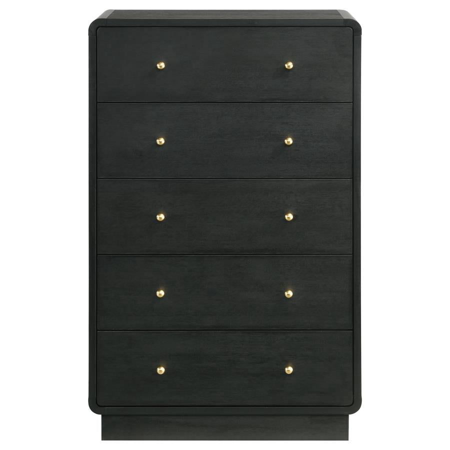 Cavelle 5-drawer Chest of Drawers Black - 223665