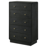 Cavelle 5-drawer Chest of Drawers Black - 223665