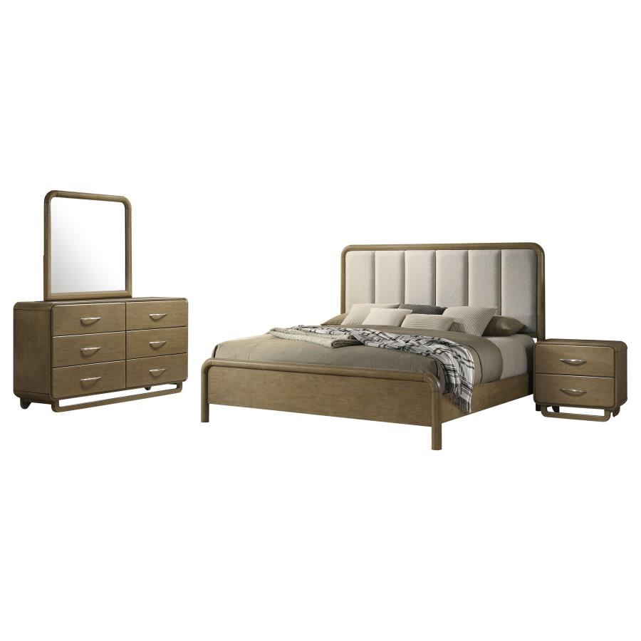 Amsbury 4-piece Eastern King Bedroom Set Nutmeg - 224271KE-S4