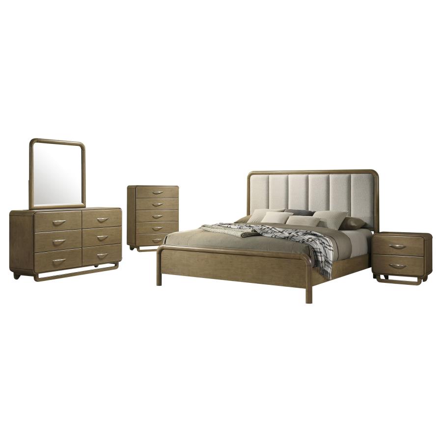 Amsbury 5-piece Eastern King Bedroom Set Nutmeg - 224271KE-S5