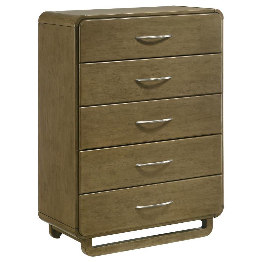 Amsbury 5-piece Eastern King Bedroom Set Nutmeg - 224271KE-S5
