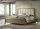 Amsbury 59-inch Upholstered California King Bed Nutmeg - 224271KW