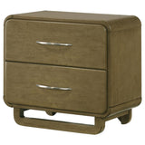 Amsbury 2-drawer Nightstand Bedside Table Nutmeg - 224272