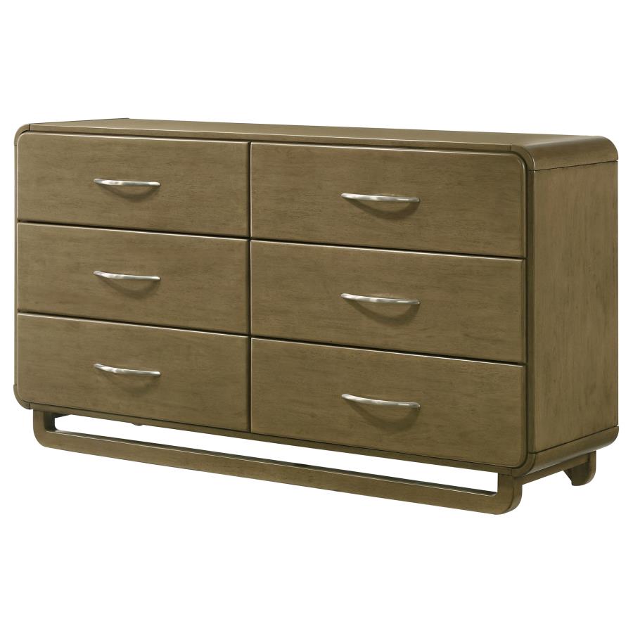 Amsbury 6-drawer Dresser Cabinet Nutmeg - 224273