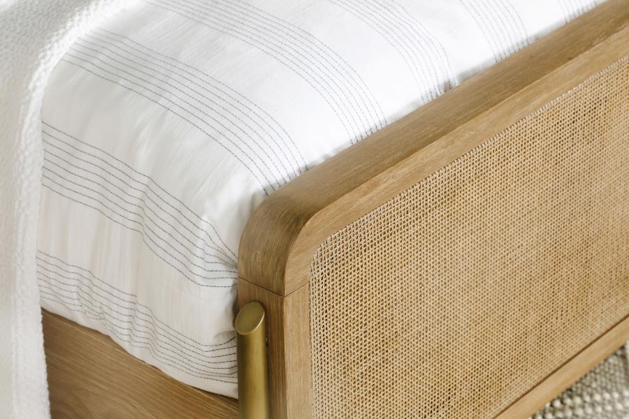 Arini Rattan California King Panel Bed Sand Wash and Natural - 224300KW