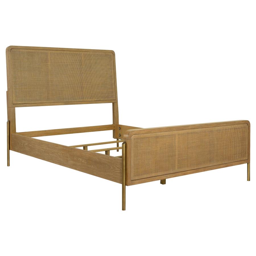Arini 4-piece Queen Bedroom Set Sand Wash and Natural Cane - 224300Q-S4