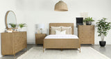 Arini 5-piece Queen Bedroom Set Sand Wash and Natural Cane - 224300Q-S5