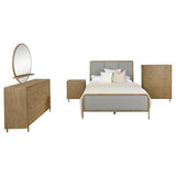 Arini 5-piece Eastern King Bedroom Set Sand Wash and Grey - 224301KE-S5