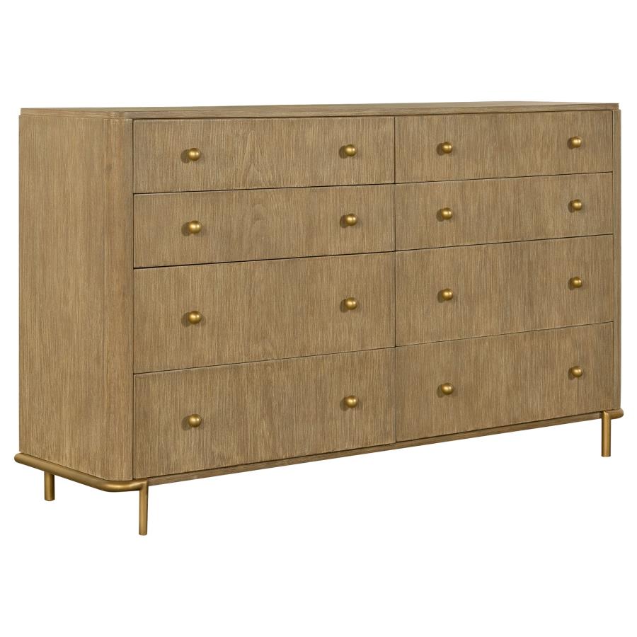 Arini 5-piece Eastern King Bedroom Set Sand Wash and Grey - 224301KE-S5