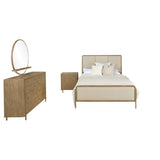 Arini 4-piece Eastern King Bedroom Set Cream and Sand Wash - 224301KECRM-S4