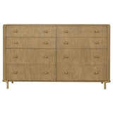 Arini 4-piece Eastern King Bedroom Set Cream and Sand Wash - 224301KECRM-S4