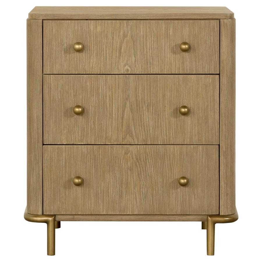 Arini 5-piece Eastern King Bedroom Set Cream and Sand Wash - 224301KECRM-S5