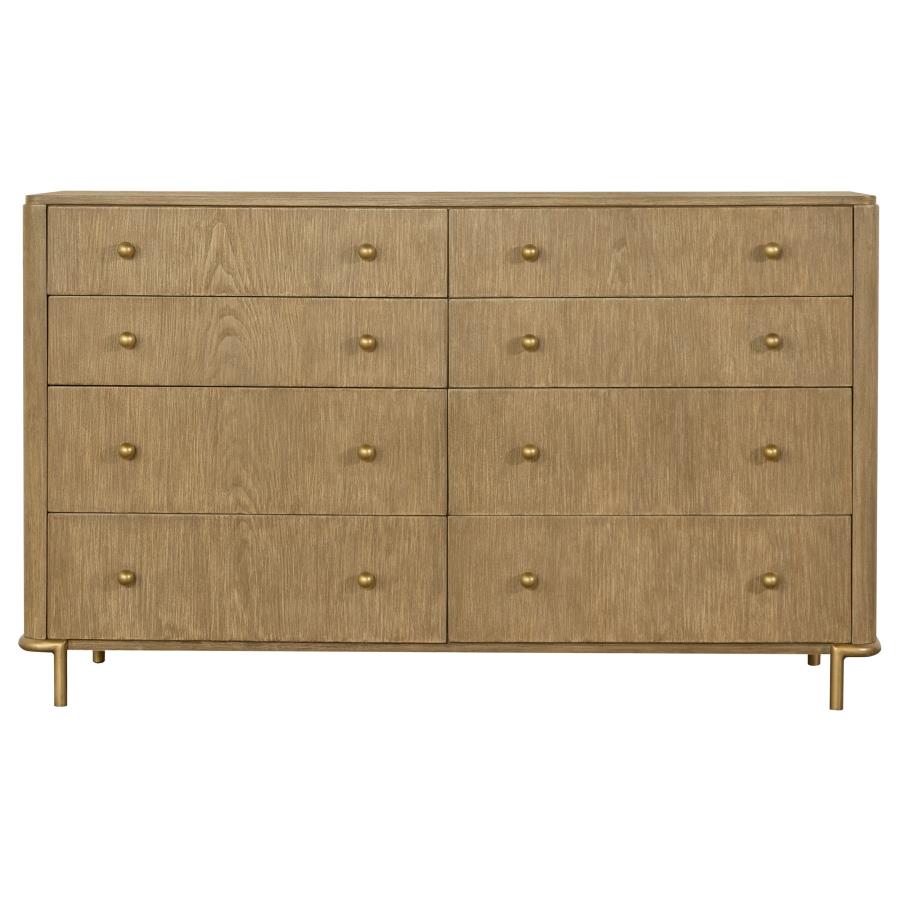 Arini 5-piece Eastern King Bedroom Set Cream and Sand Wash - 224301KECRM-S5