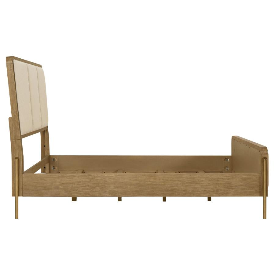 Arini 56-inch Eastern King Panel Bed Cream and Sand Wash - 224301KECRM