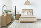 Arini 4-piece California King Bedroom Set Cream and Sand Wash - 224301KWCRM-S4