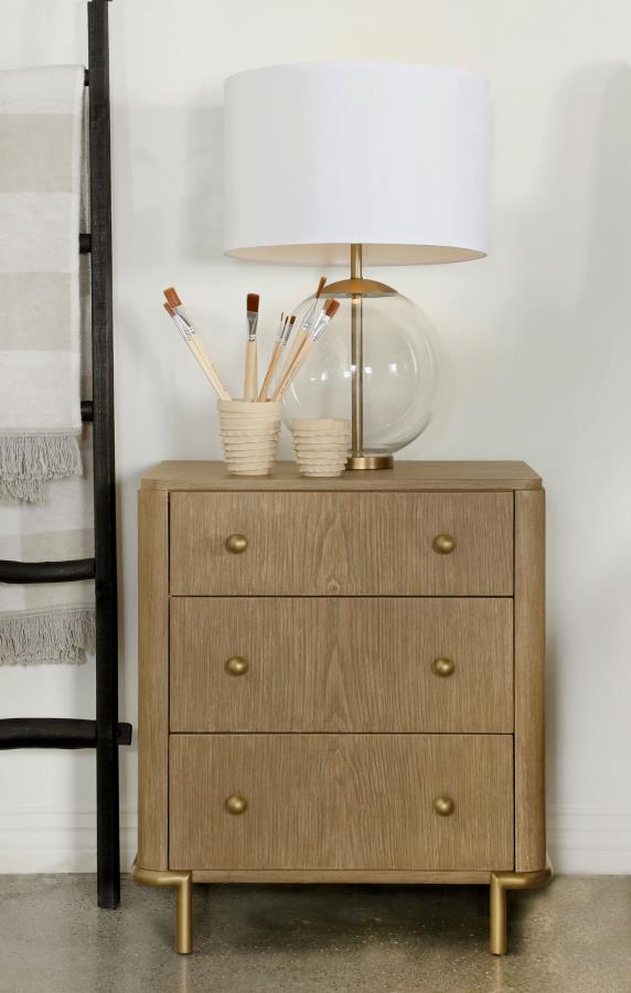 Arini 3-drawer Nightstand Sand Wash - 224302