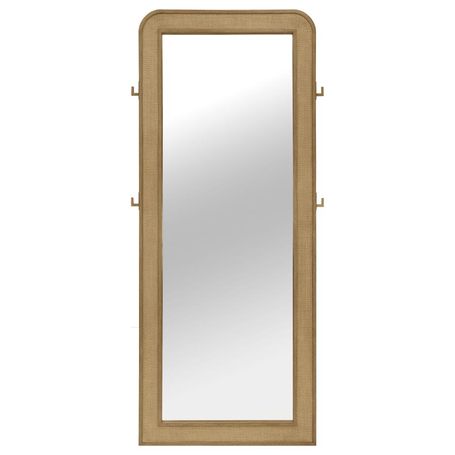 Arini Cane Weave Full Length Standing Floor Mirror Sand Wash - 224309