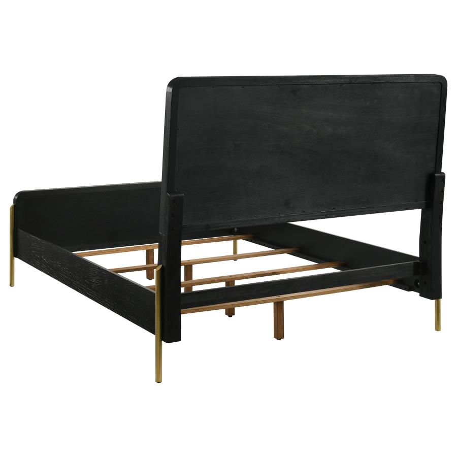 Arini 5-piece Eastern King Bedroom Set Black and Natural - 224330KE-S5