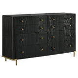 Arini 5-piece Eastern King Bedroom Set Black and Natural - 224330KE-S5