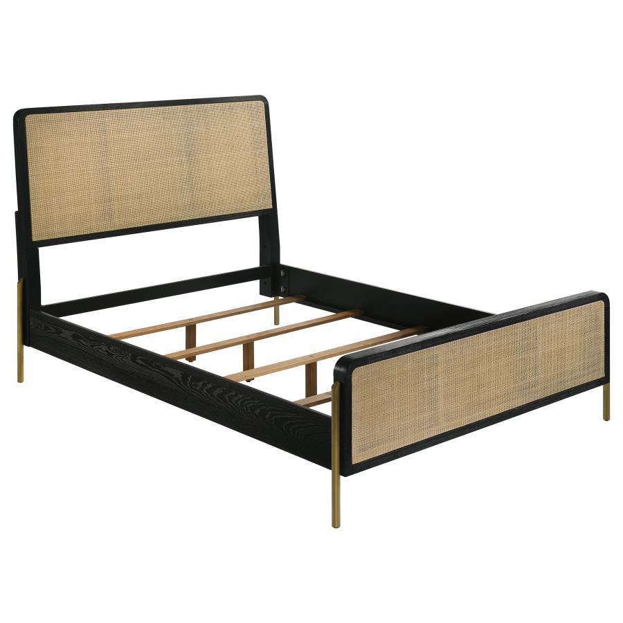 Arini 4-piece California King Bedroom Set Black and Natural - 224330KW-S4