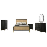 Arini 5-piece California King Bedroom Set Black and Natural - 224330KW-S5