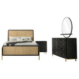 Arini 4-piece Queen Bedroom Set Black and Natural - 224330Q-S4