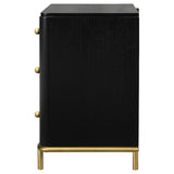 Arini 3-drawer Nightstand Black - 224332