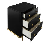 Arini 3-drawer Nightstand Black - 224332