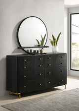 Arini 8-drawer Dresser with Mirror Black - 224333M
