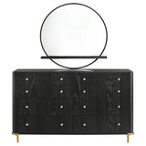Arini 8-drawer Dresser with Mirror Black - 224333M