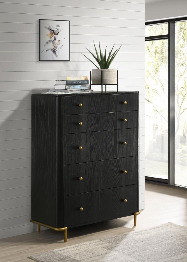 Arini 5-drawer Bedroom Chest Black - 224335