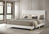 Kendall Upholstered Eastern King Panel Bed White - 224401KE