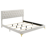 Kendall Upholstered Eastern King Panel Bed White - 224401KE