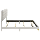 Kendall Upholstered Eastern King Panel Bed White - 224401KE