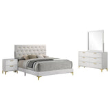 Kendall 4-piece California King Bedroom Set White - 224401KW-S4