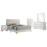 Kendall 5-piece California King Bedroom Set White - 224401KW-S5