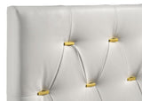 Kendall Upholstered California King Panel Bed White - 224401KW