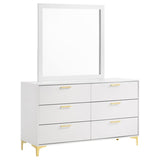 Kendall 6-drawer Dresser with Mirror White - 224403M