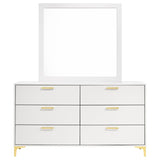 Kendall 6-drawer Dresser with Mirror White - 224403M