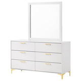 Kendall 6-drawer Dresser with Mirror White - 224403M