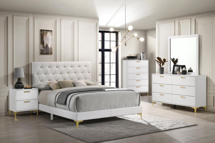 Kendall 6-drawer Dresser with Mirror White - 224403M