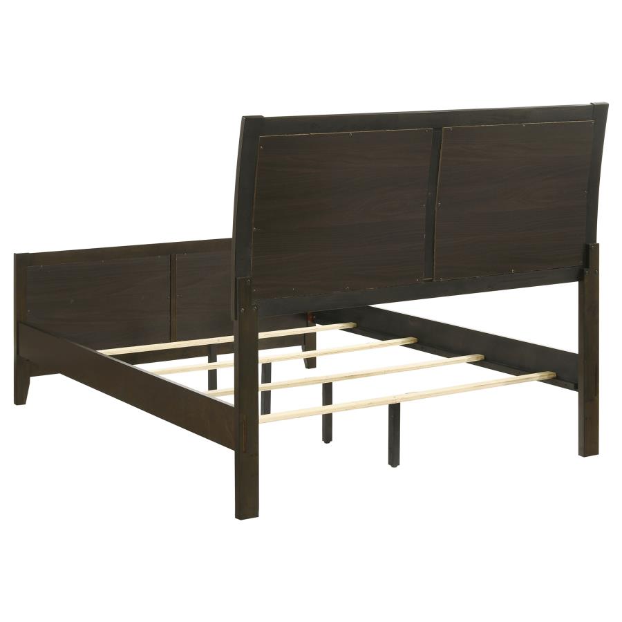 Wilkes 51-inch Upholstered Full Bed Dark Cocoa - 224421F