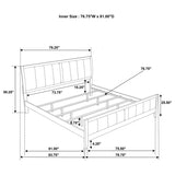 Wilkes 51-inch Upholstered Eastern King Bed Dark Cocoa - 224421KE