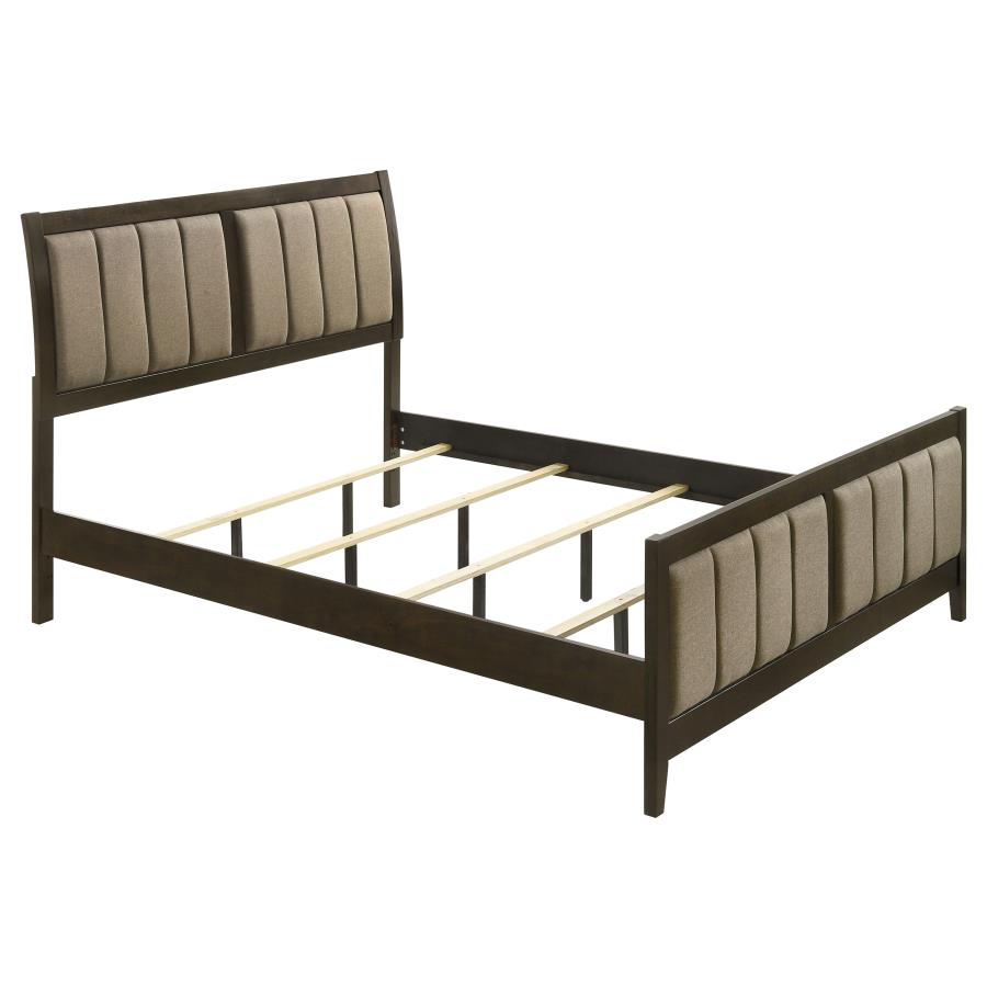 Wilkes 51-inch Upholstered California King Bed Dark Cocoa - 224421KW