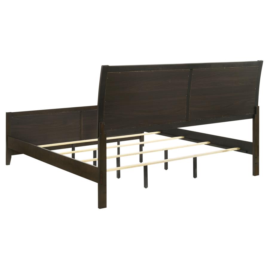 Wilkes 51-inch Upholstered California King Bed Dark Cocoa - 224421KW
