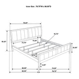 Wilkes 51-inch Upholstered California King Bed Dark Cocoa - 224421KW