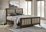 Wilkes 51-inch Upholstered Queen Bed Dark Cocoa - 224421Q