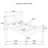 Wilkes 51-inch Upholstered Queen Bed Dark Cocoa - 224421Q