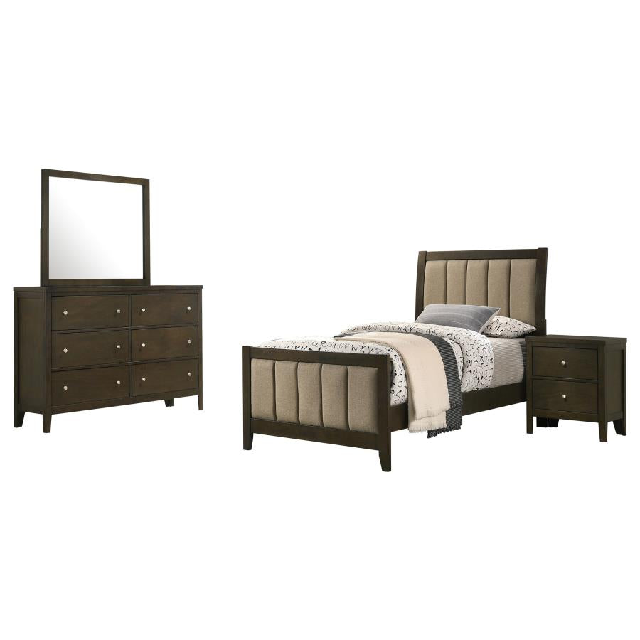 Wilkes 4-piece Twin Bedroom Set Dark Cocoa - 224421T-S4